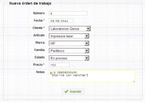 MoyexWeb - Nueva orden de trabajo MoyexWeb - Nueva orden de trabajo