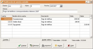 Contaluxpro - Modificacion asiento contable Contaluxpro - Modificacion asiento contable