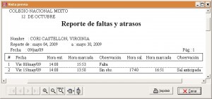 Doce - Reporte faltas atrasos Doce - Reporte faltas atrasos