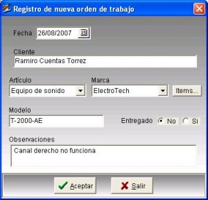 Moyex - Registro nueva orden de trabajo Moyex - Registro nueva orden de trabajo
