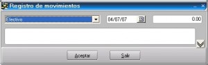 Singsang - Registro movimientos