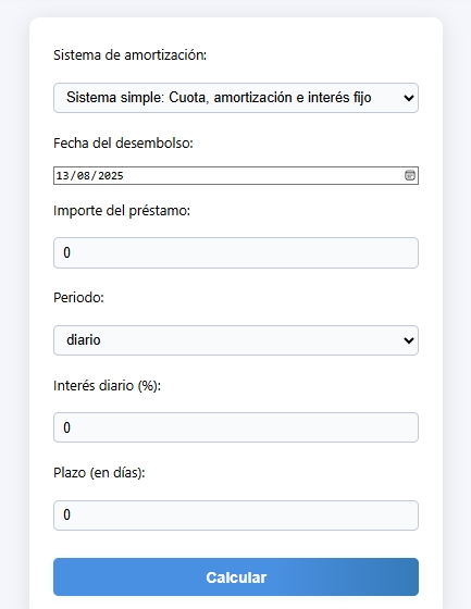 Calculadora de préstamos